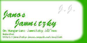 janos jamnitzky business card